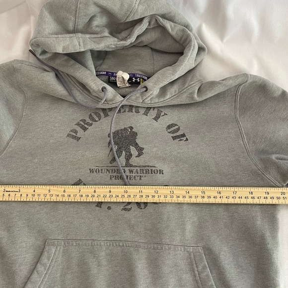 Gray Wounded Warrior Under Armour Hoodie Small - Picture 4 of 5